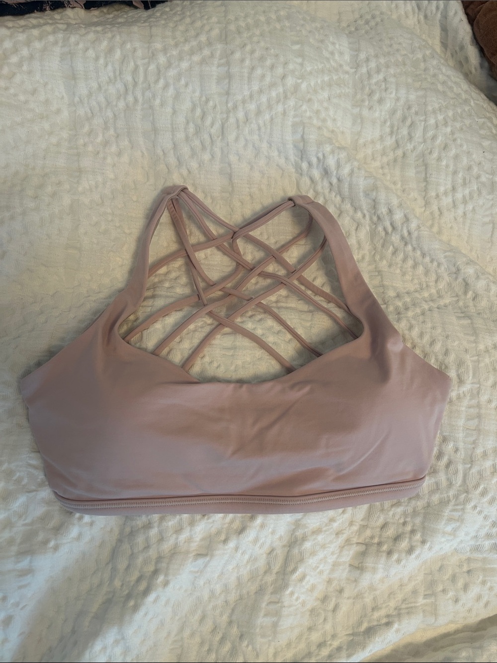 lululemon athletica Strappy Back Sports Bra in Dusty Rose Size 6